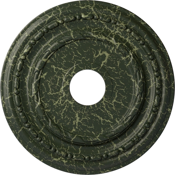 Ekena Millwork Dublin Medallion (Canopies up to 5 1/8"), 17 7/8"OD x 3 5/8"ID x 1 1/4"P, Painted Turtle Crackle CM17DUPTC - main